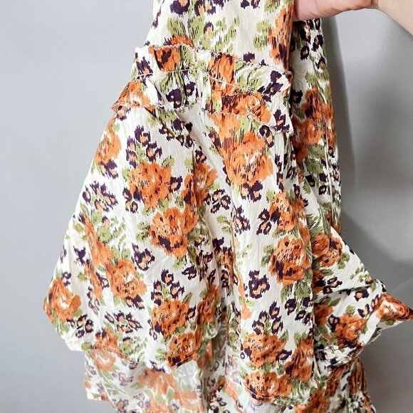 Anthropologie Love The Label Floral Puff Sleeve Maxi Dress- Size XS - NEW with T - Picture 3 of 12
